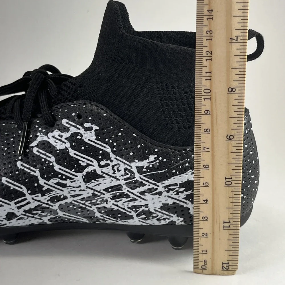 LSIDORYC Unisex Soccer Cleats Shoe Black Size 37 US Mens 5 Women 6.5 Lightweight
